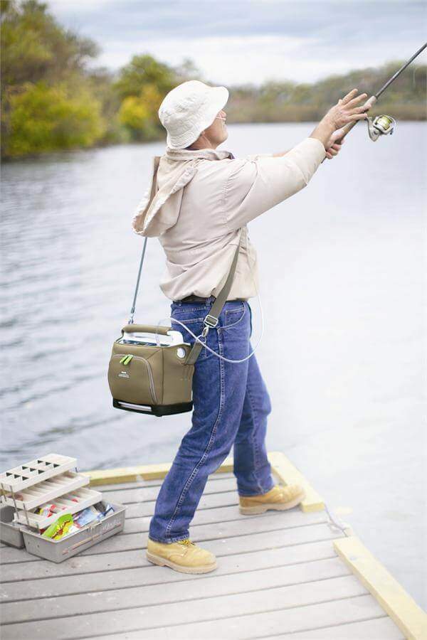  Simplygo Portable Oxygen Man Fishing Carrying Machine In Bag Over Shoulder